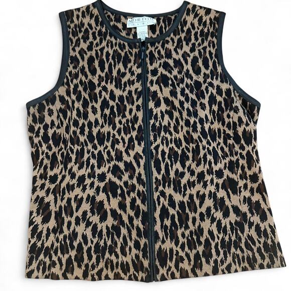 Leopard print zip up vest - Picture 1 of 6